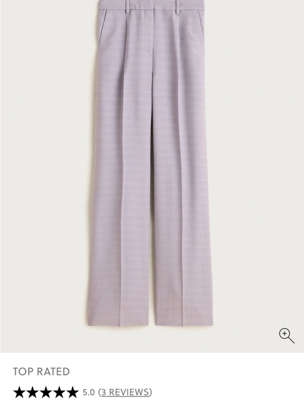 J. Crew Lavender High-Waist Wide-Leg Trousers - NWT